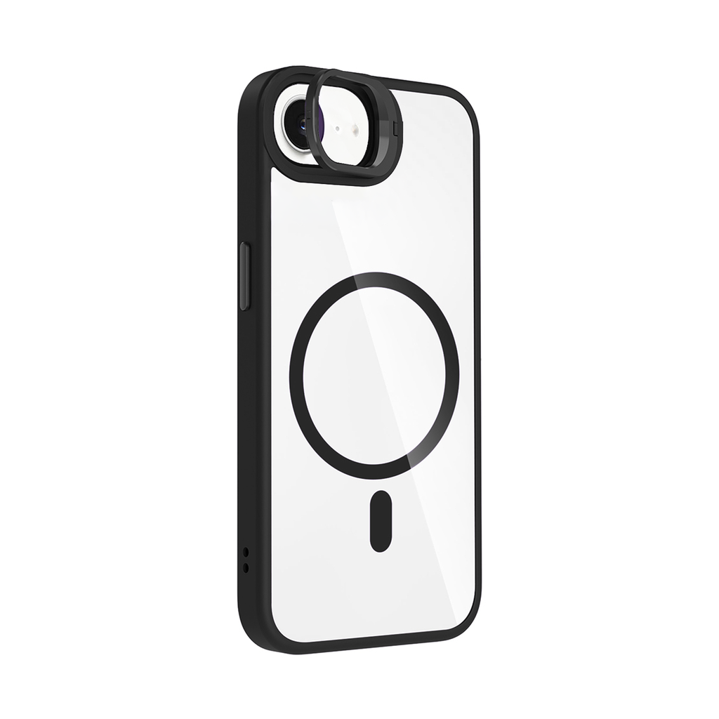 Magsafe Clear Camera Stand Case for  iPhone 17e / 16e - Black