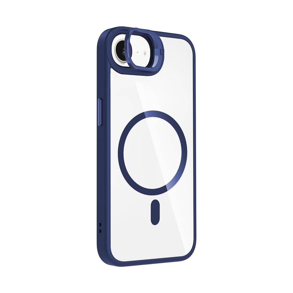Magsafe Clear Camera Stand Case for  iPhone 17e / 16e - Dark Blue