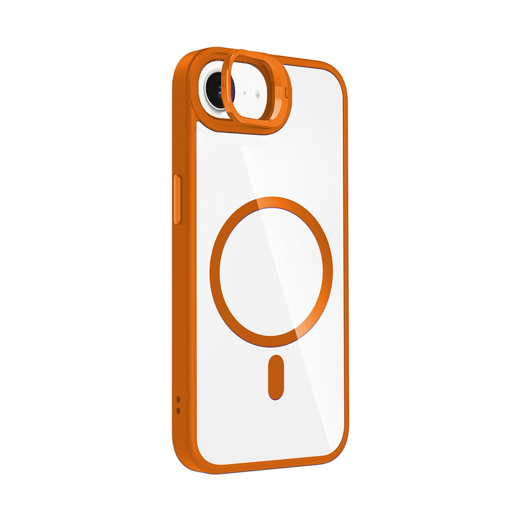 Magsafe Clear Camera Stand Case for  iPhone 17e / 16e - Orange
