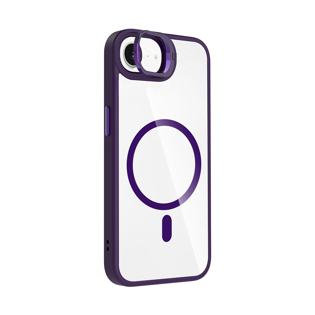 Magsafe Clear Camera Stand Case for  iPhone 17e / 16e - Purple