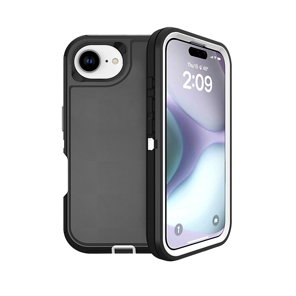 DualPro Protector Case for iPhone 17e / 16e - Black & White
