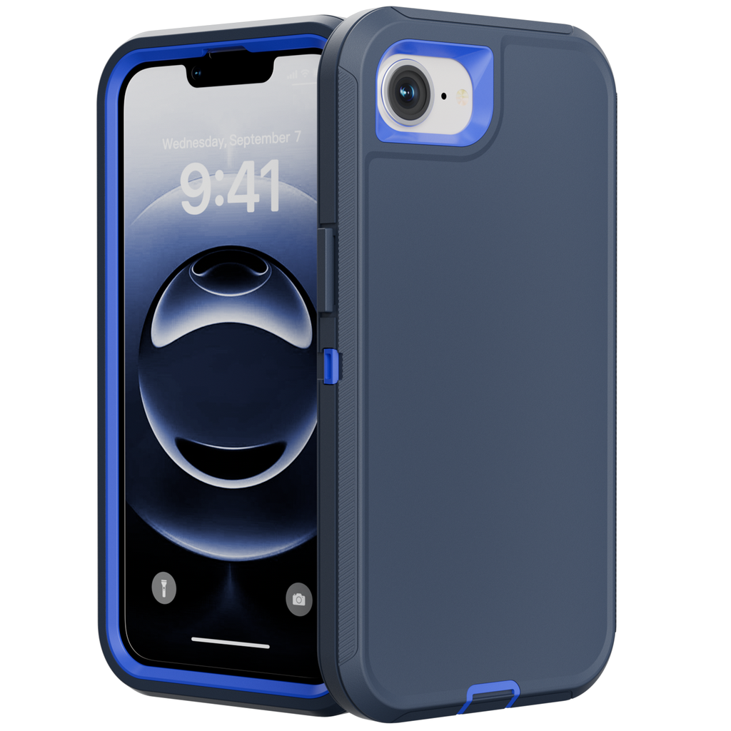 DualPro Protector Case for iPhone 17e / 16e - Dark Blue & Blue