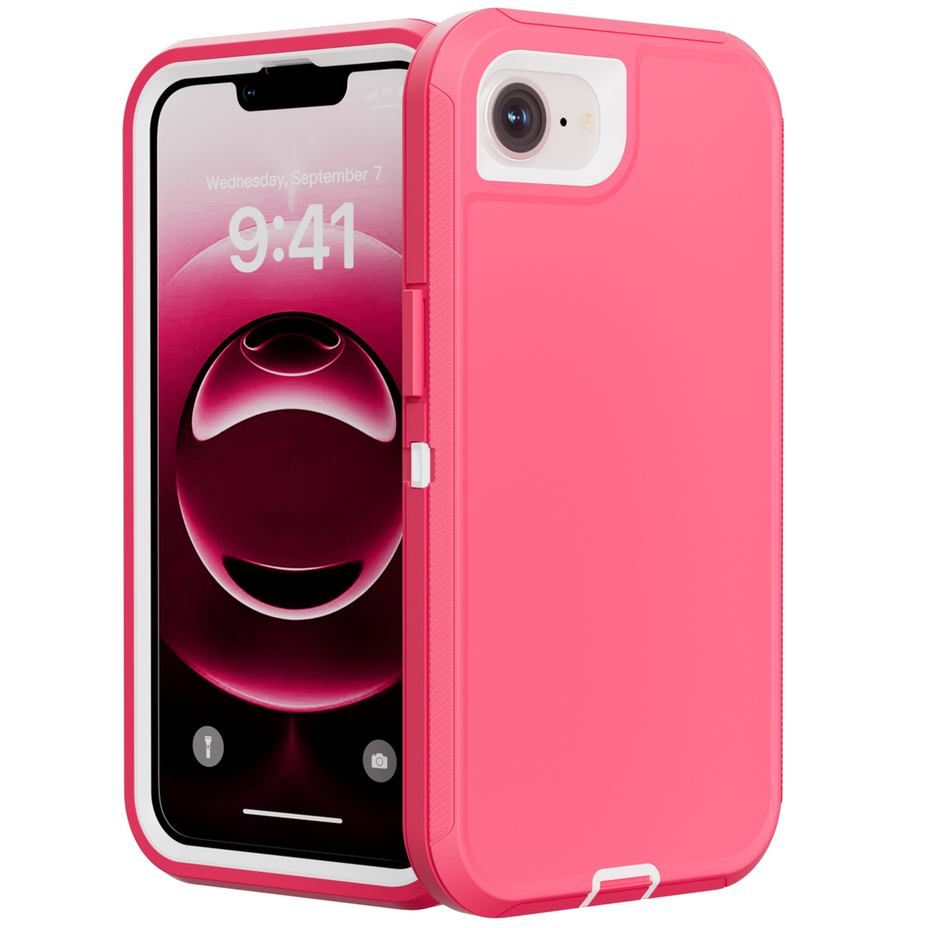 DualPro Protector Case for iPhone 17e / 16e - Pink & White