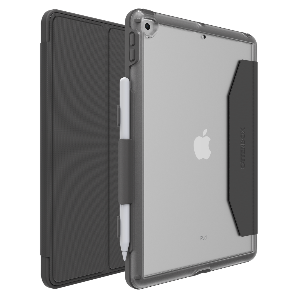 Otterbox - Unlimited Case With Kickstand  /  Handstrap And Screen Protector For Apple Ipad 9th Gen  /  8th Gen  /  7th Gen - Black Crystal