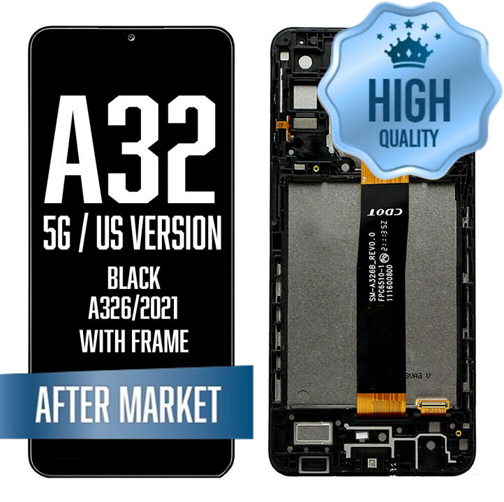 LCD Assembly with frame For Samsung Galaxy A32 5G (A326 / 2021) - Black (All Models) (Aftermarket)
