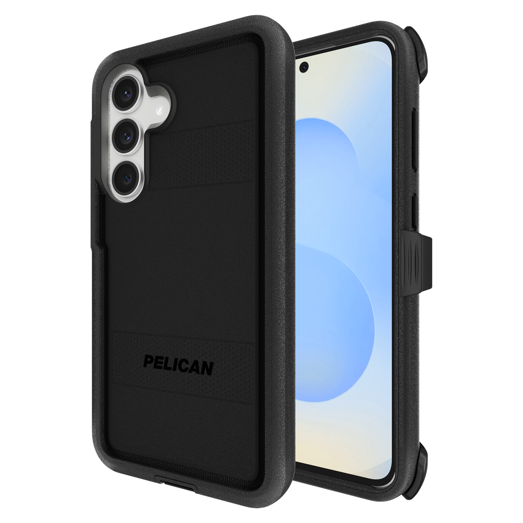 Pelican - Voyager Case With Magnet And Holster For Samsung Galaxy S25 Fe - Black