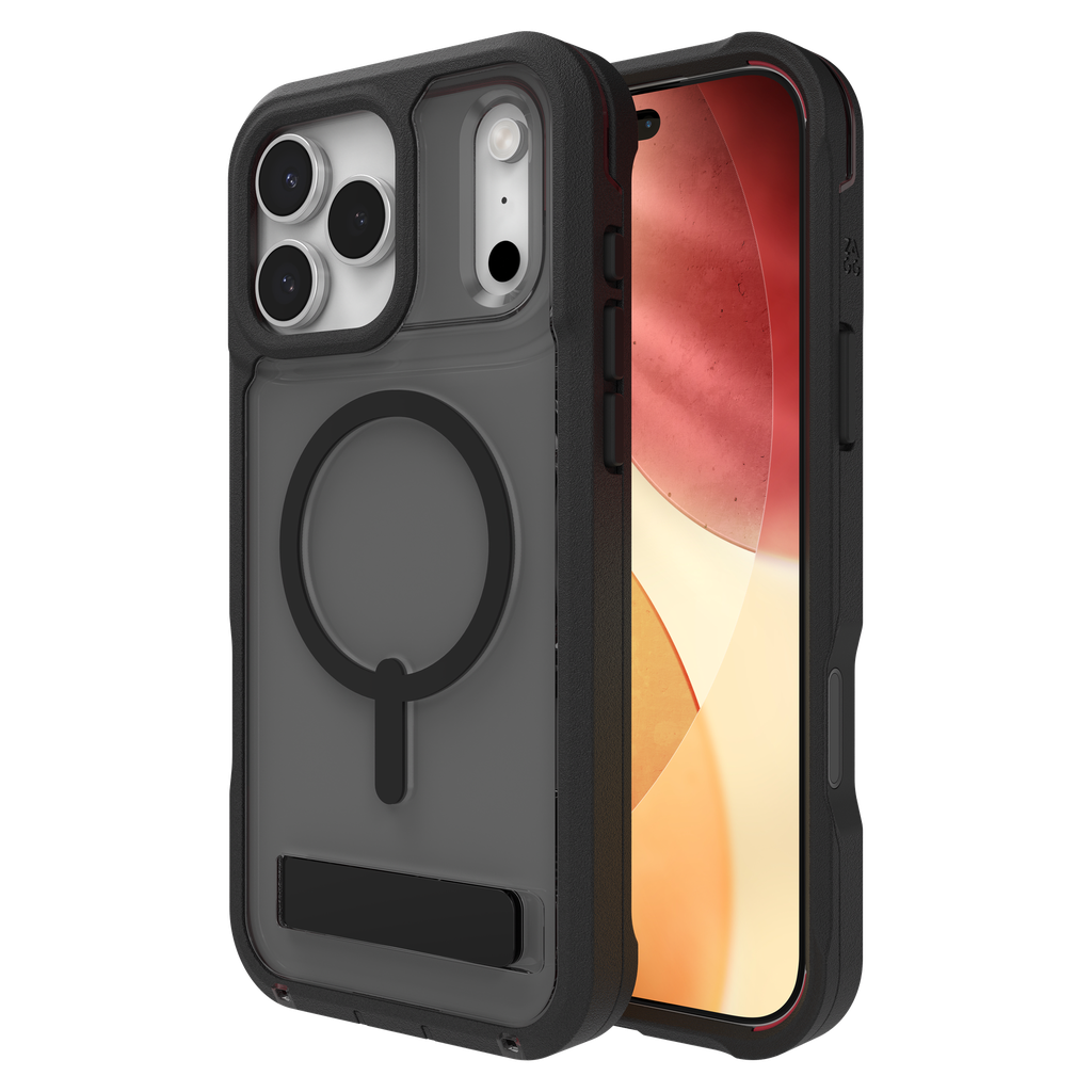 Zagg - Rainier Snap Magsafe Case With Kickstand For Apple Iphone 17 Pro Max - Smoke Black