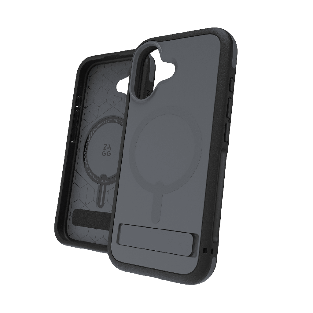 Zagg - Sedona Snap Magsafe Case With Kickstand For Apple Iphone 17 - Charcoal