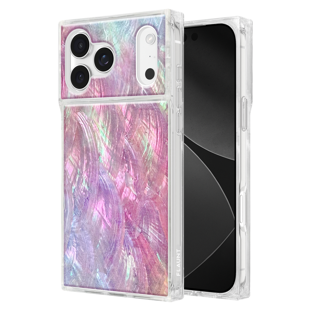 Flaunt - Square Magsafe Case For Apple Iphone 17 Pro Max - Pink Mother Of Pearl