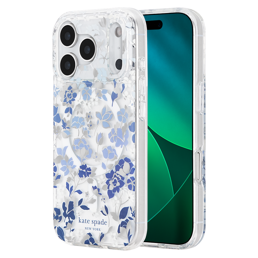 Kate Spade - Protective Magsafe Case For Apple Iphone 17 Pro - Flowerbed Blue