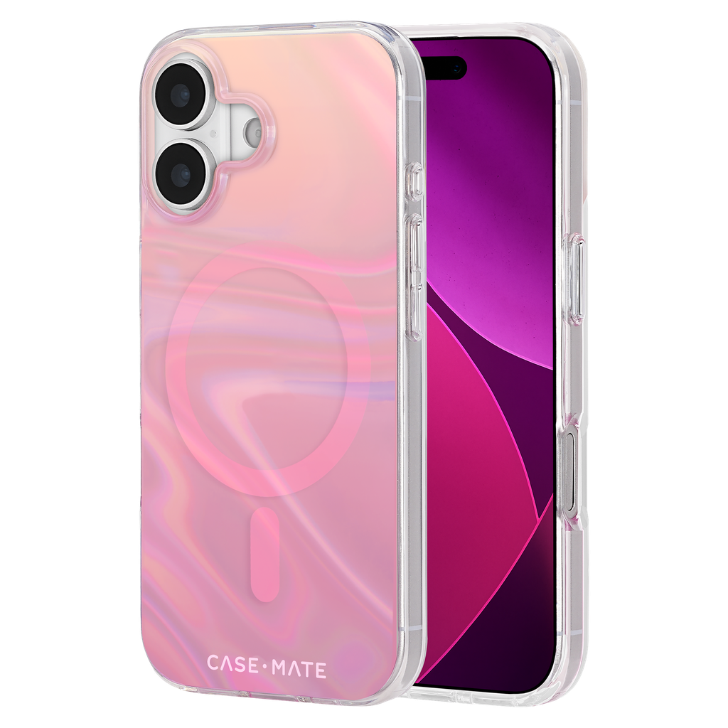 Case-mate - Peach Bubble Magsafe Case For Apple Iphone 17 - Peach Iridescent