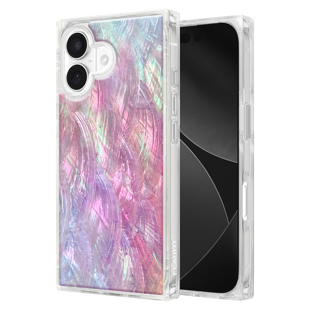 Flaunt - Square Magsafe Case For Apple Iphone 17 - Pink Mother Of Pearl