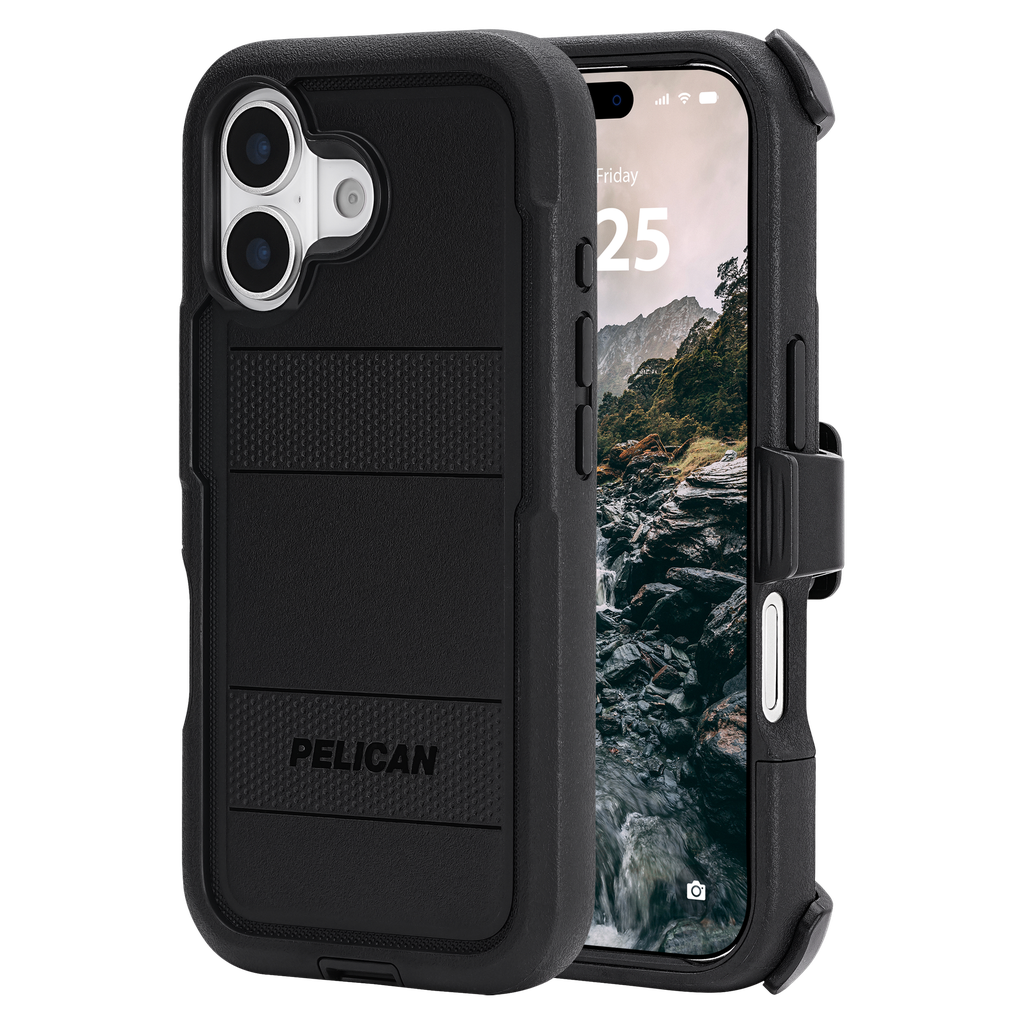Pelican - Voyager Magsafe Case With Holster For Apple Iphone 17 - Black