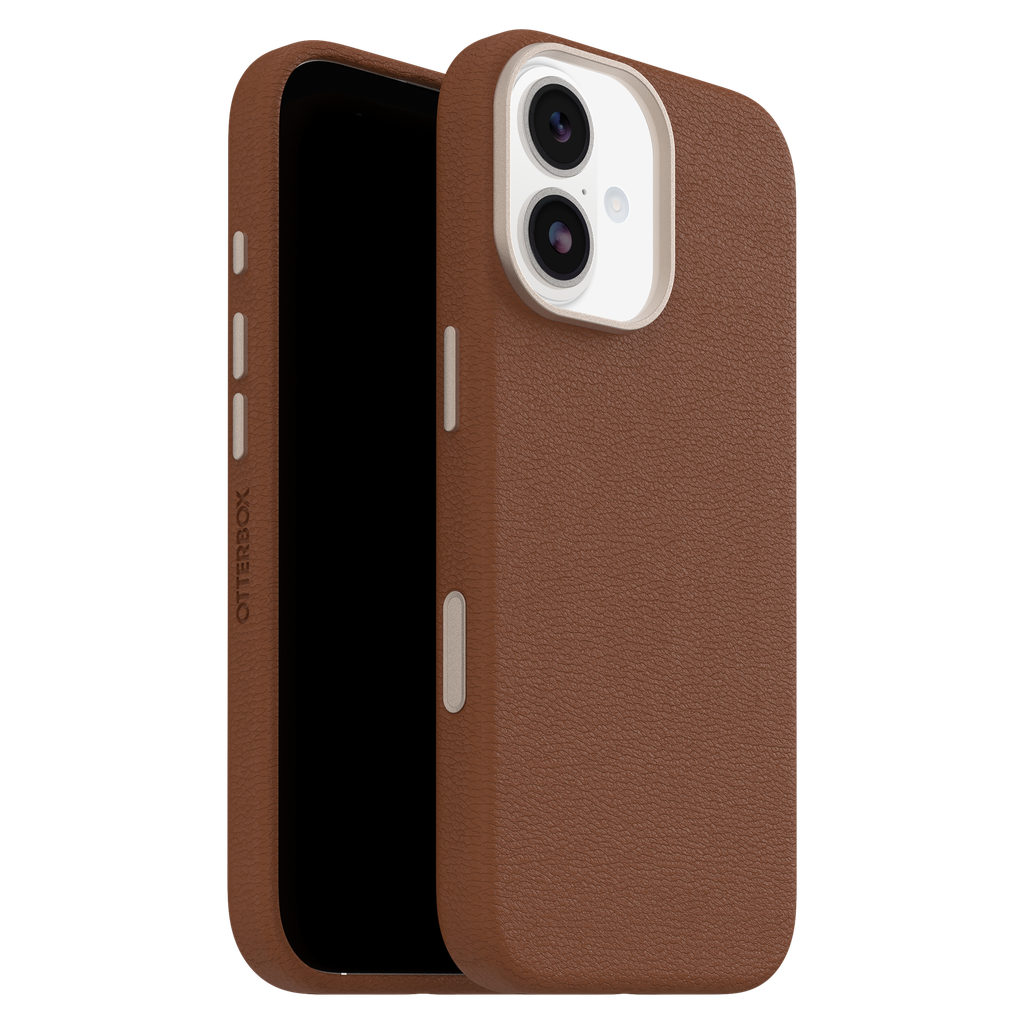 Otterbox - Symmetry Cactus Leather Magsafe Case With Camera Control For Apple Iphone 17 - Desert Saddle