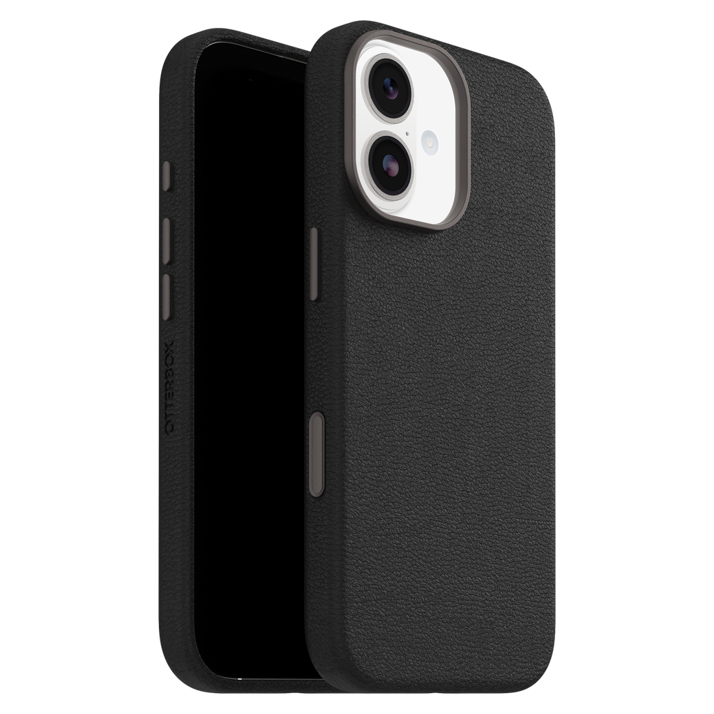 Otterbox - Symmetry Cactus Leather Magsafe Case With Camera Control For Apple Iphone 17 - Noir Ash