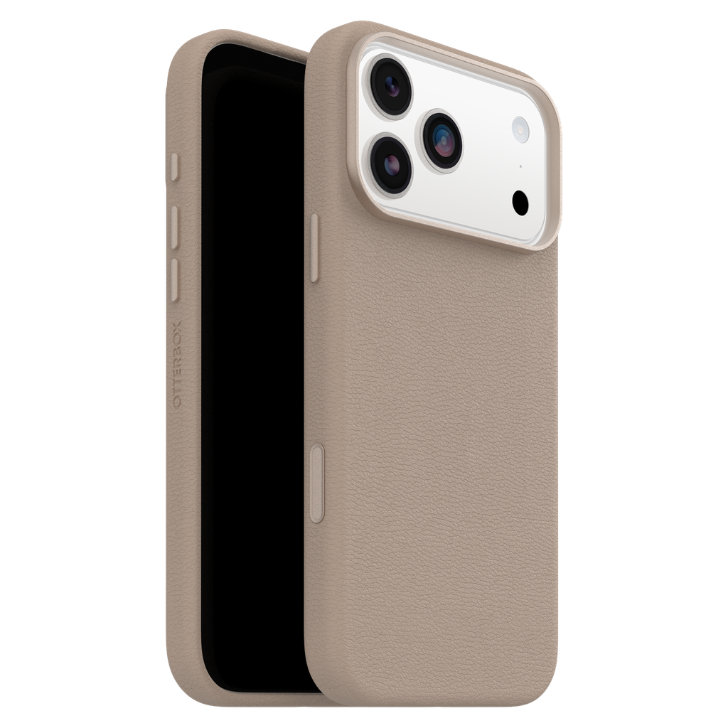 Otterbox - Symmetry Cactus Leather Magsafe Case With Camera Control For Apple Iphone 17 Pro Max - Grey Comfort