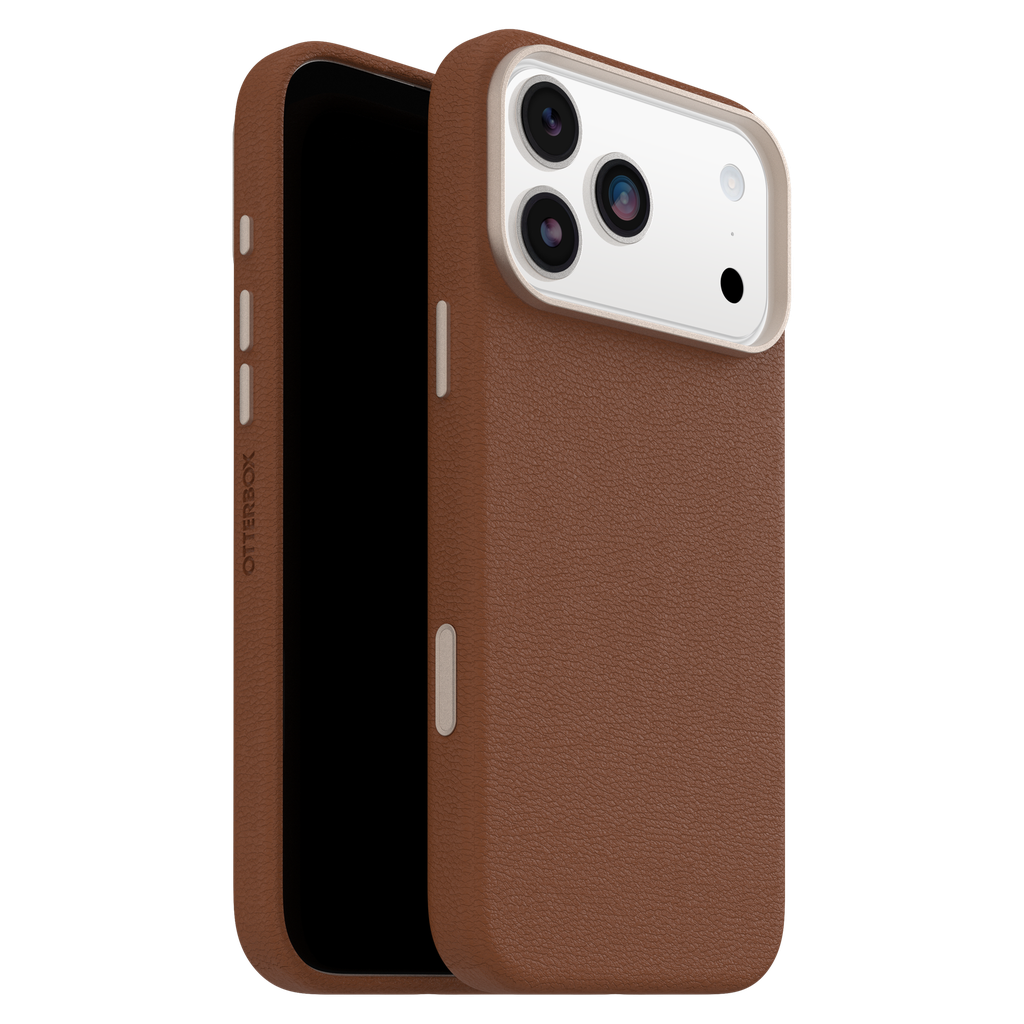 Otterbox - Symmetry Cactus Leather Magsafe Case With Camera Control For Apple Iphone 17 Pro Max - Desert Saddle