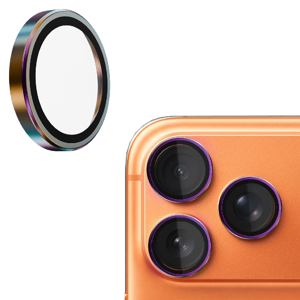 Gadget Guard - Glass Camera Lens Protector For Apple Iphone 17 Pro   /   Iphone 17 Pro Max   /   Iphone 16 Pro   /   Iphone 16 Pro Max - Iridescent