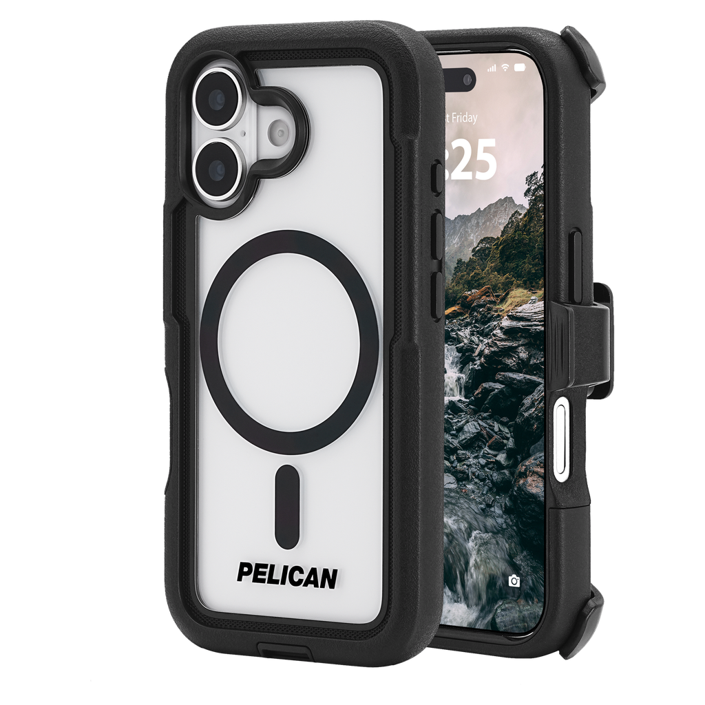 [PP057858] Pelican - Voyager Magsafe Case  Holster For Apple Iphone 17 - Black  Clear