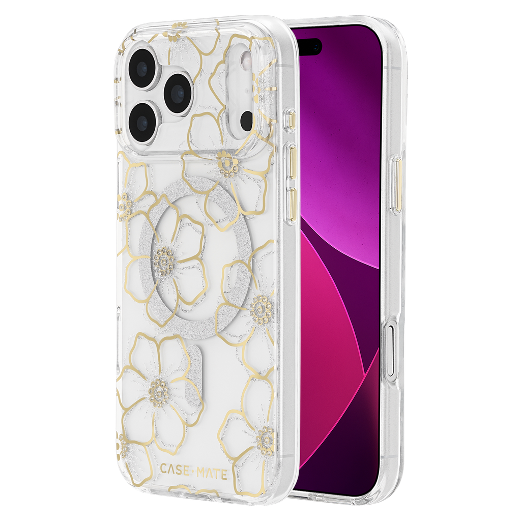 Case-mate - Floral Gems Magsafe Case For Apple Iphone 17 Pro Max - Gold