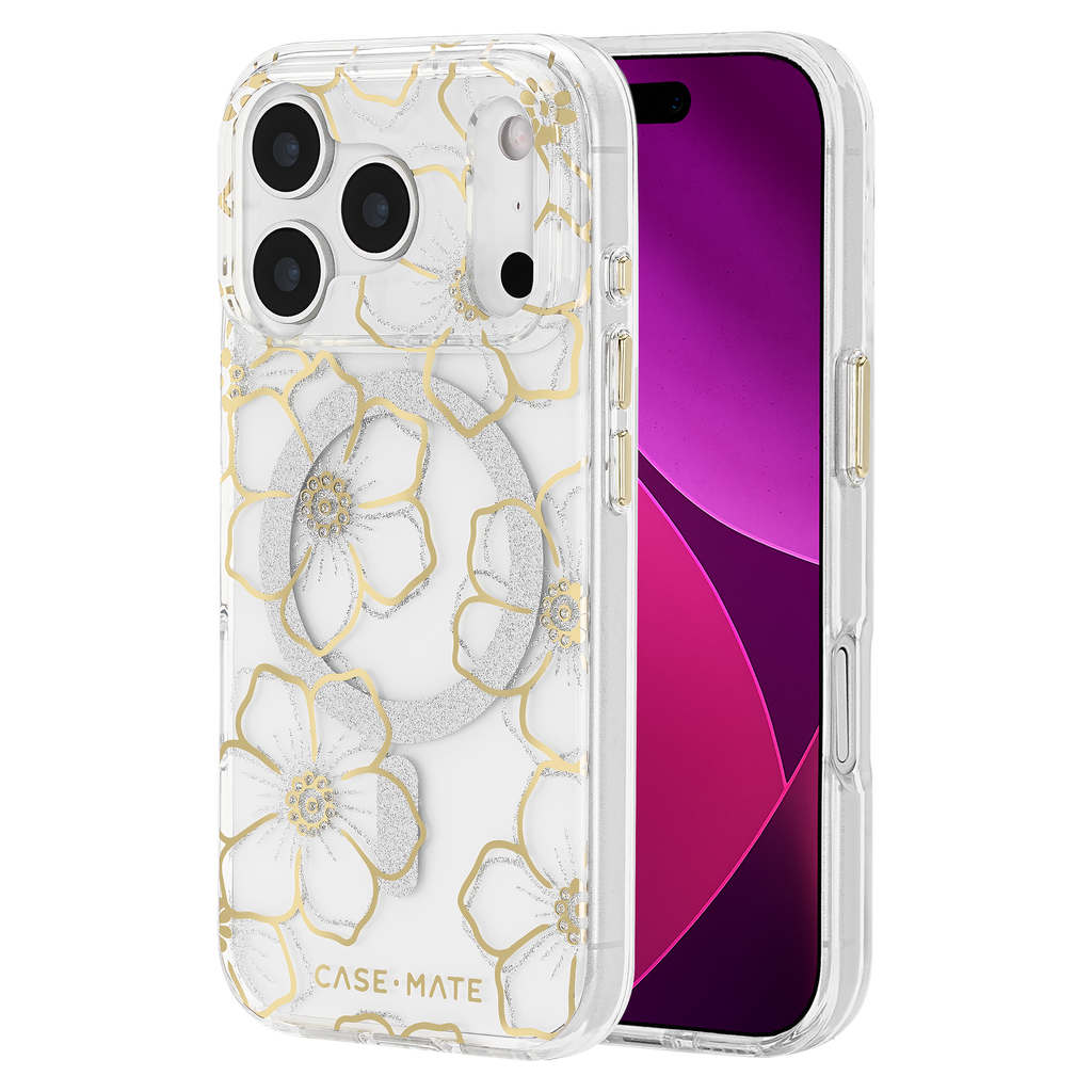 Case-mate - Floral Gems Magsafe Case For Apple Iphone 17 Pro - Gold