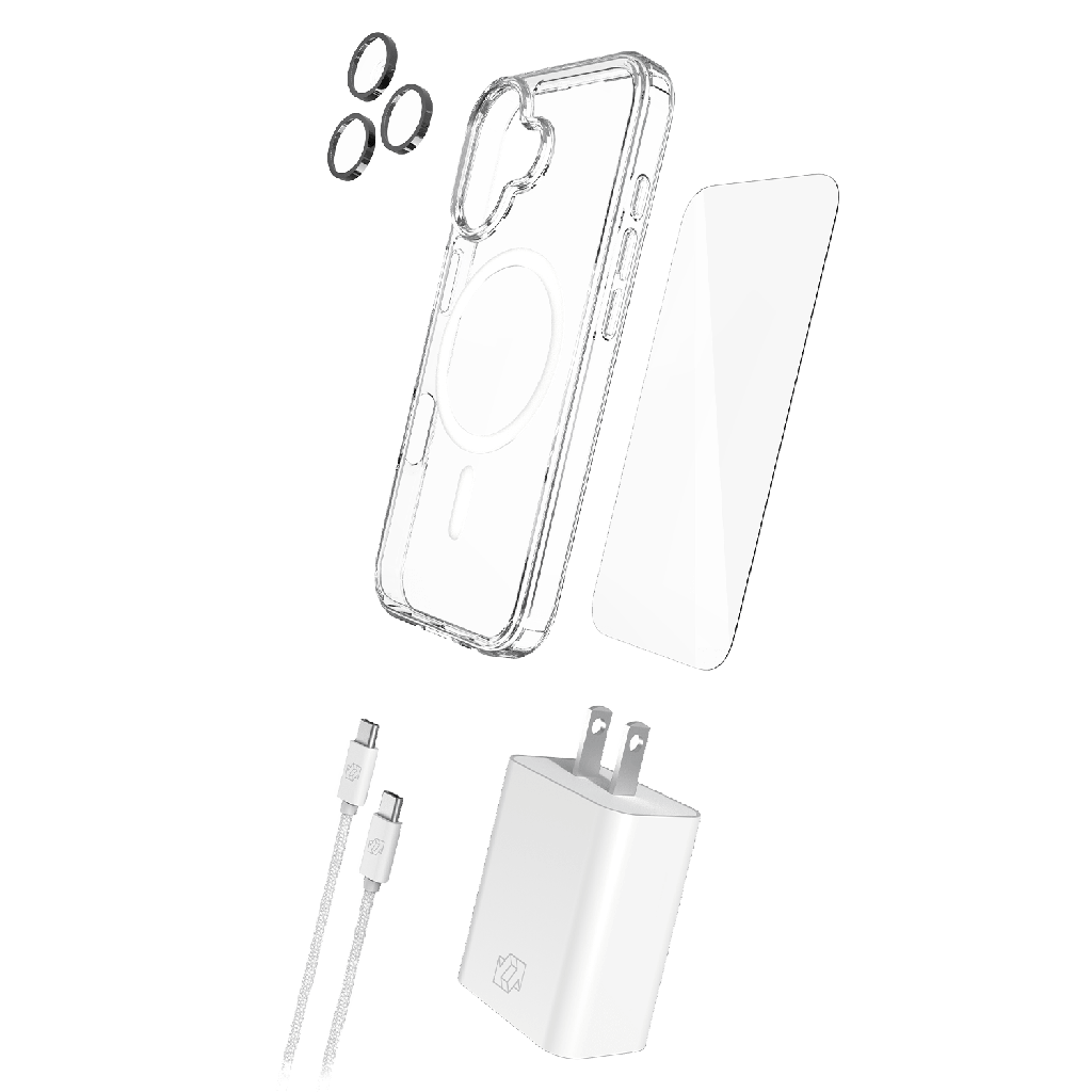 Gadget Guard - 5 In 1 Protection  Power Bundle For Apple Iphone 17 - Clear
