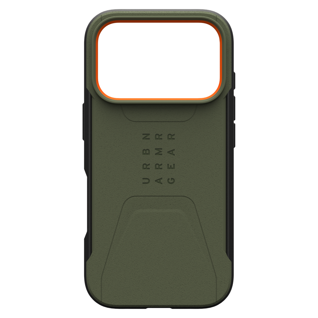 Urban Armor Gear Uag - Civilian Magsafe Case For Apple Iphone 17 Pro - Olive And Orange