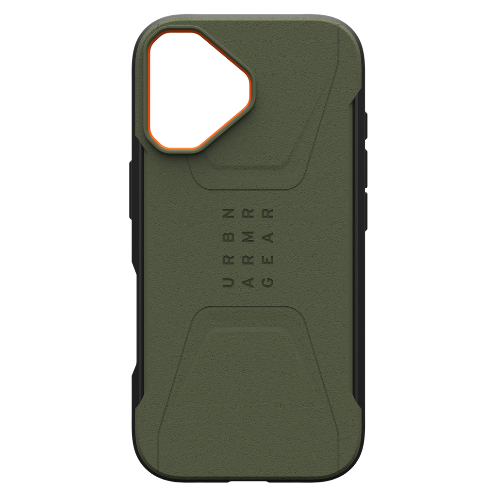 Urban Armor Gear Uag - Civilian Magsafe Case For Apple Iphone 17 - Olive And Orange