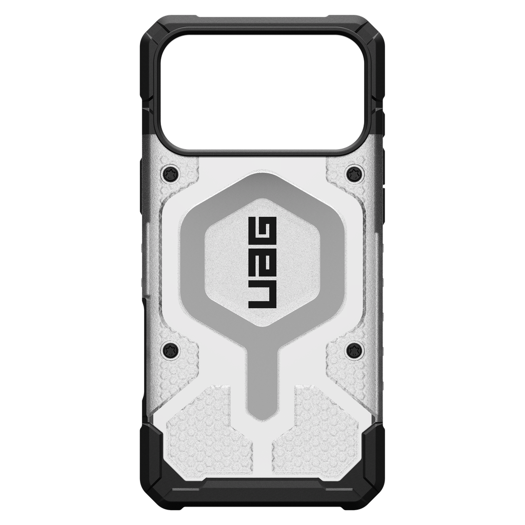Urban Armor Gear Uag - Pathfinder Clear Magsafe Case For Apple Iphone 17 Pro Max - Ice And Silver