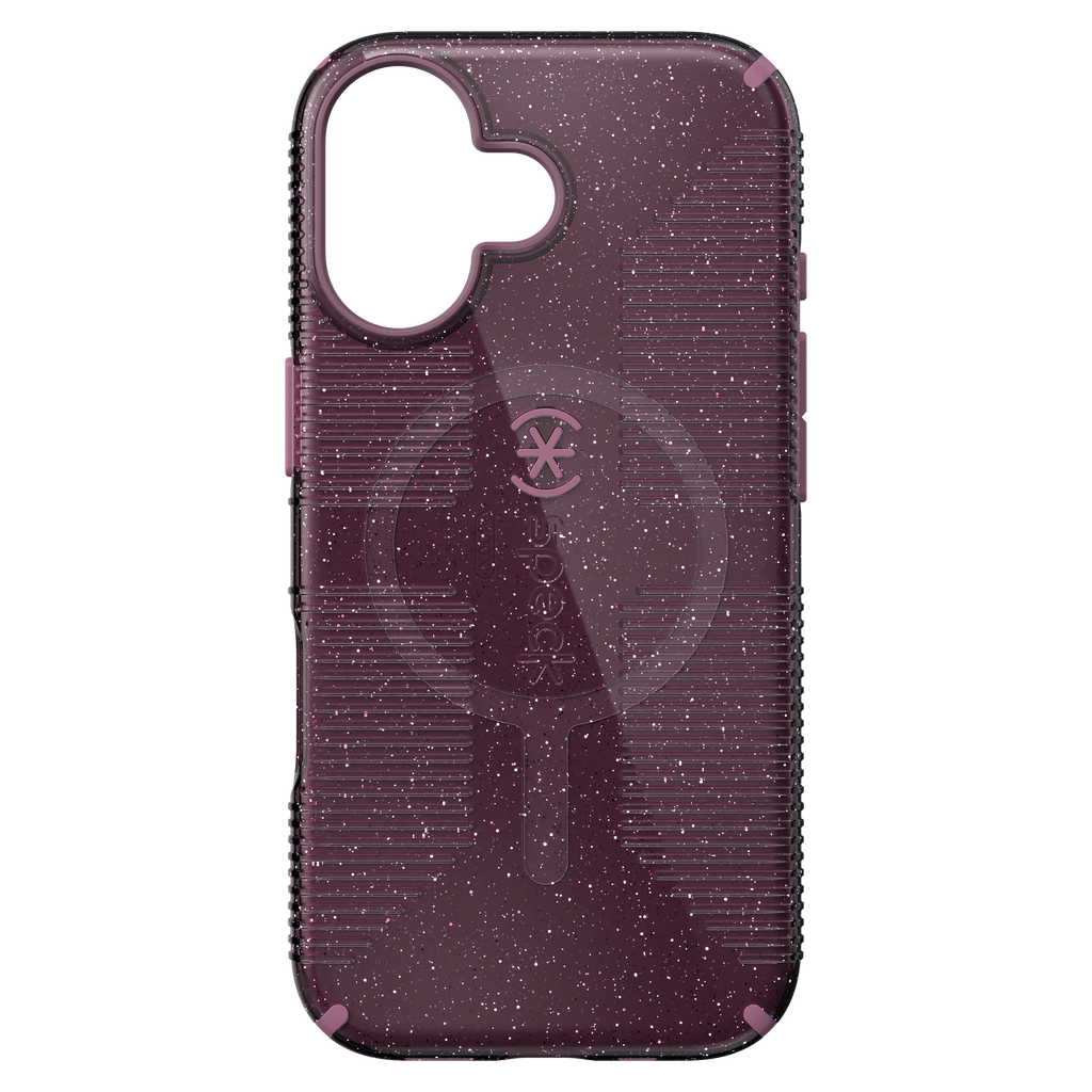 Speck - Candyshell Grip Magsafe Case For Apple Iphone 17 - Plumberry Glitter