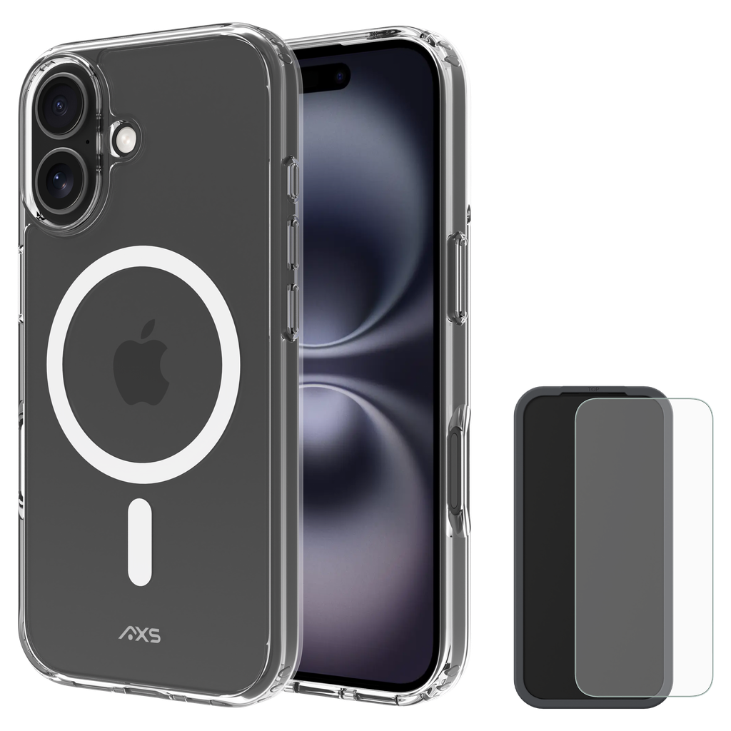 Axs - Ultra Clear Magsafe Case With Armorglass Pack For Apple Iphone 17 - Clear