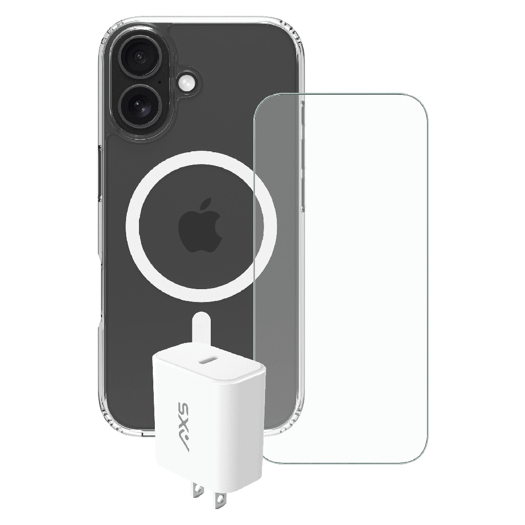 Axs - Ultra Clear Magsafe Essential Bundle For Apple Iphone 17 - Clear