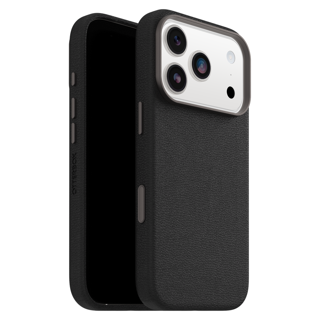 Otterbox - Symmetry Cactus Leather Magsafe Case With Camera Control For Apple Iphone 17 Pro - Noir Ash