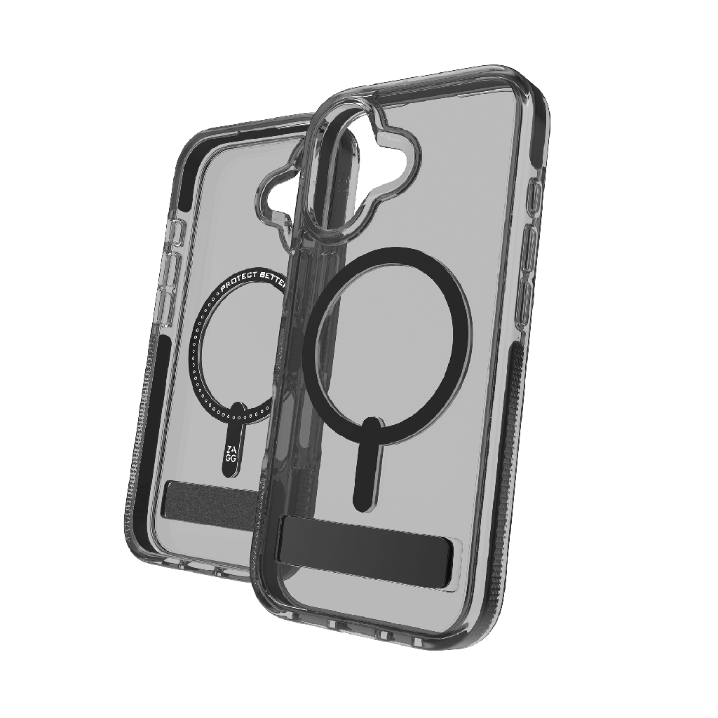 Zagg - Santa Cruz Snap Magsafe Case With Kickstand For Apple Iphone 17 - Midnight Black