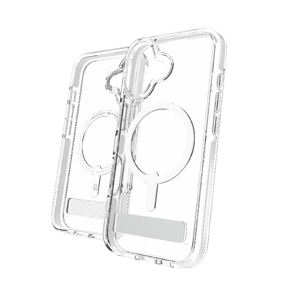Zagg - Santa Cruz Snap Magsafe Case With Kickstand For Apple Iphone 17 - White