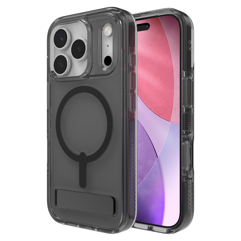 Zagg - Santa Cruz Snap Magsafe Case With Kickstand For Apple Iphone 17 Pro - Midnight Black