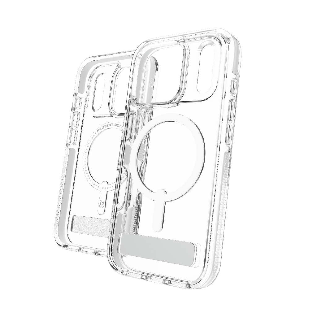 Zagg - Santa Cruz Snap Magsafe Case With Kickstand For Apple Iphone 17 Pro - White