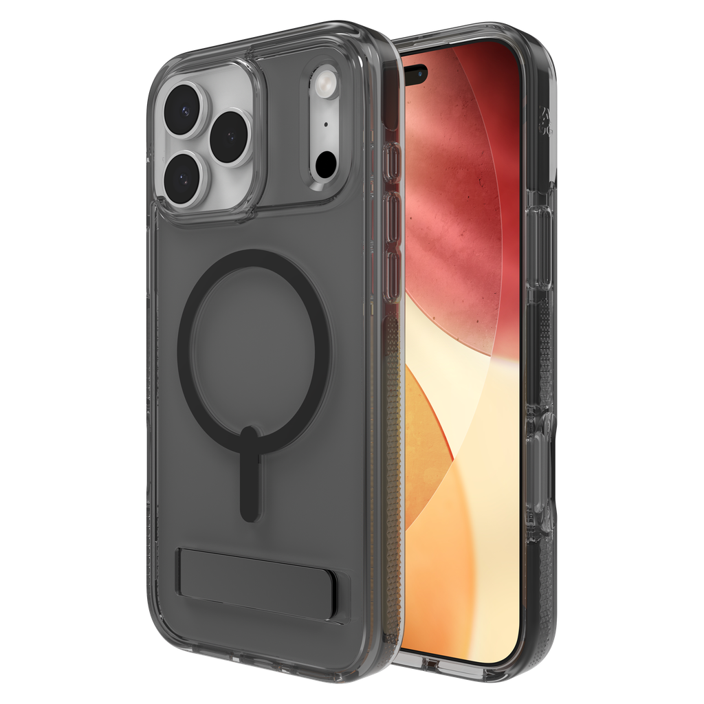 Zagg - Santa Cruz Snap Magsafe Case With Kickstand For Apple Iphone 17 Pro Max - Midnight Black