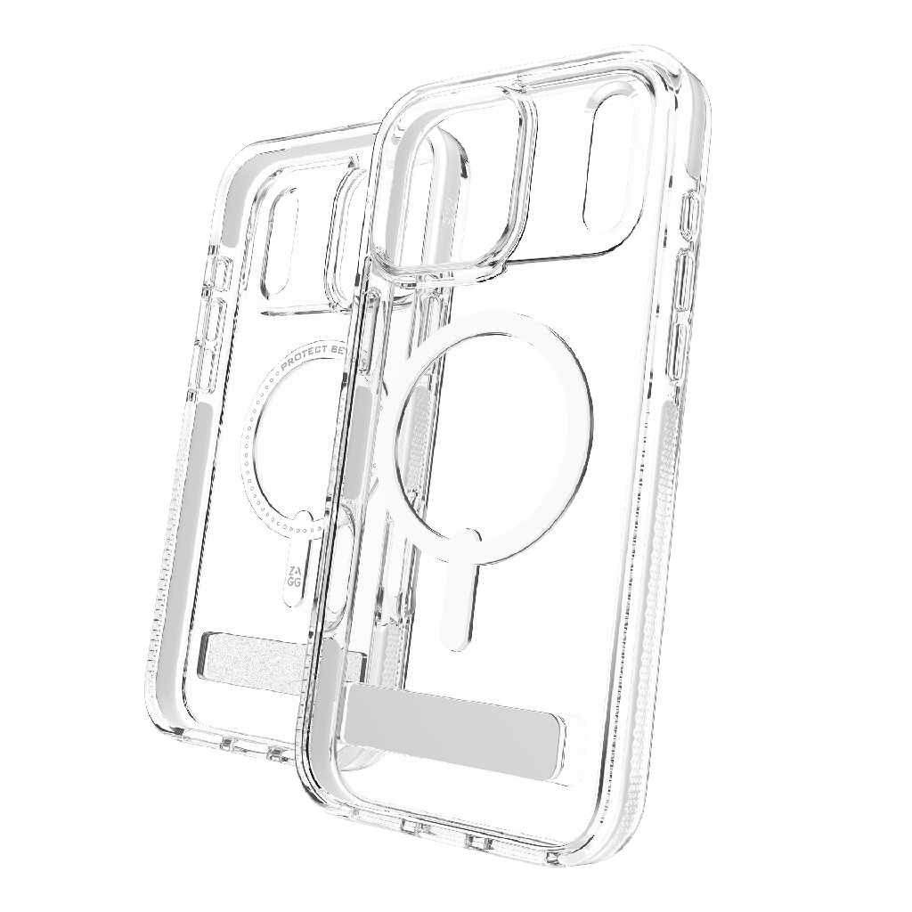 Zagg - Santa Cruz Snap Magsafe Case With Kickstand For Apple Iphone 17 Pro Max - White