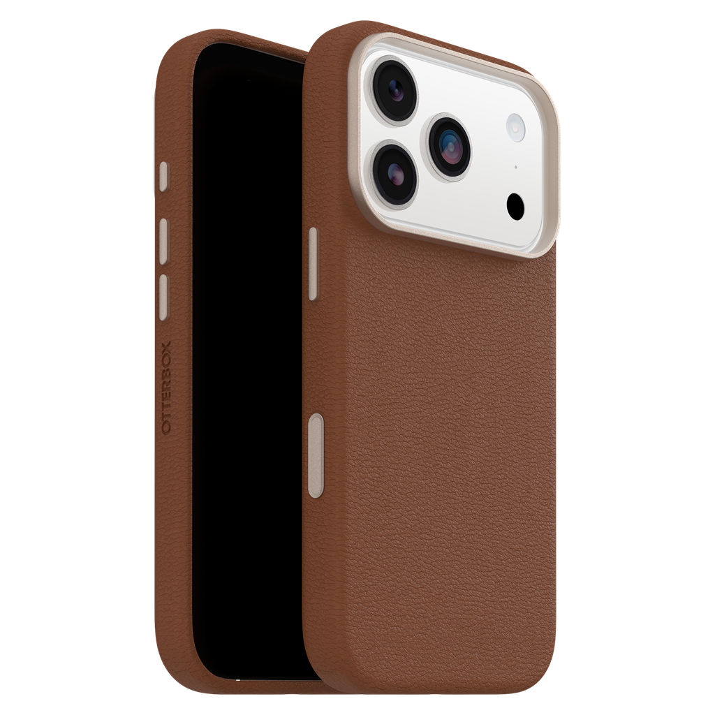 Otterbox - Symmetry Cactus Leather Magsafe Case With Camera Control For Apple Iphone 17 Pro - Desert Saddle