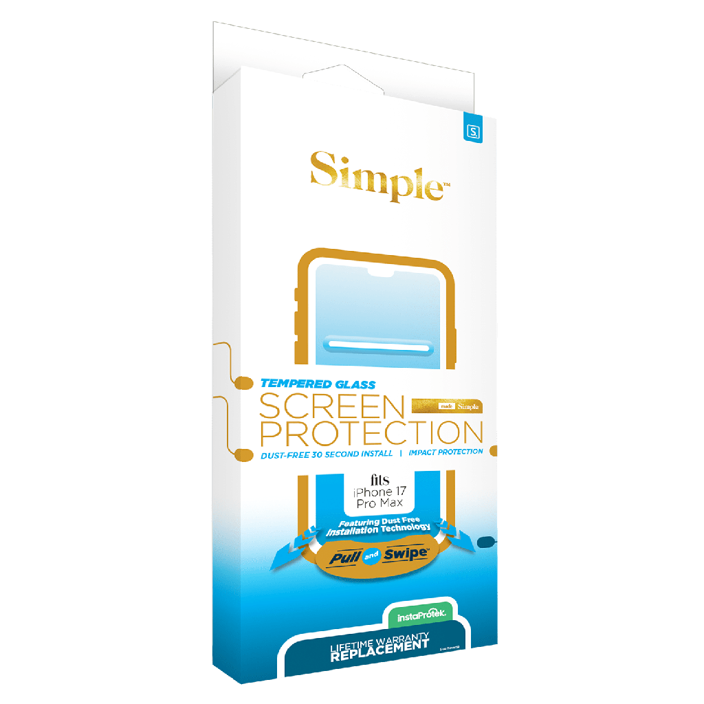 Simple -guided Tempered Glass Screen Protector For Apple Iphone 17 Pro Max / 18 Pro Max-clear