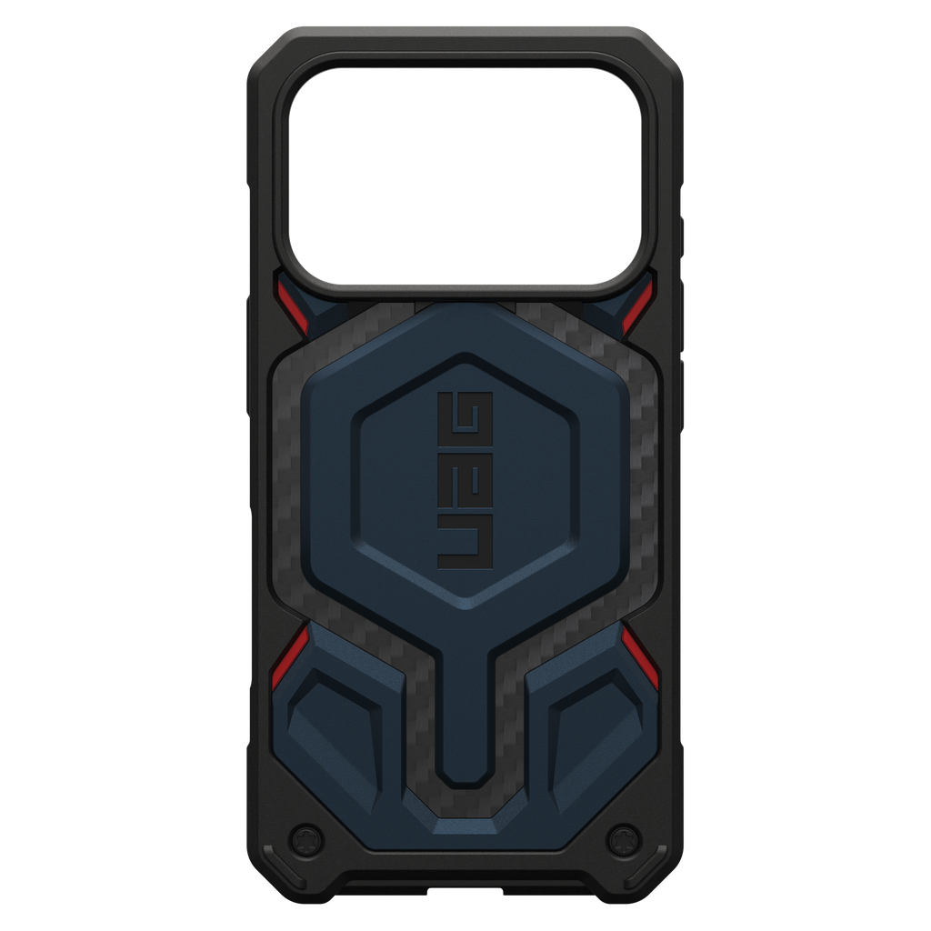 Urban Armor Gear Uag - Monarch Pro Case For Apple Iphone 17 Pro - Carbon Fiber Mallard And Red
