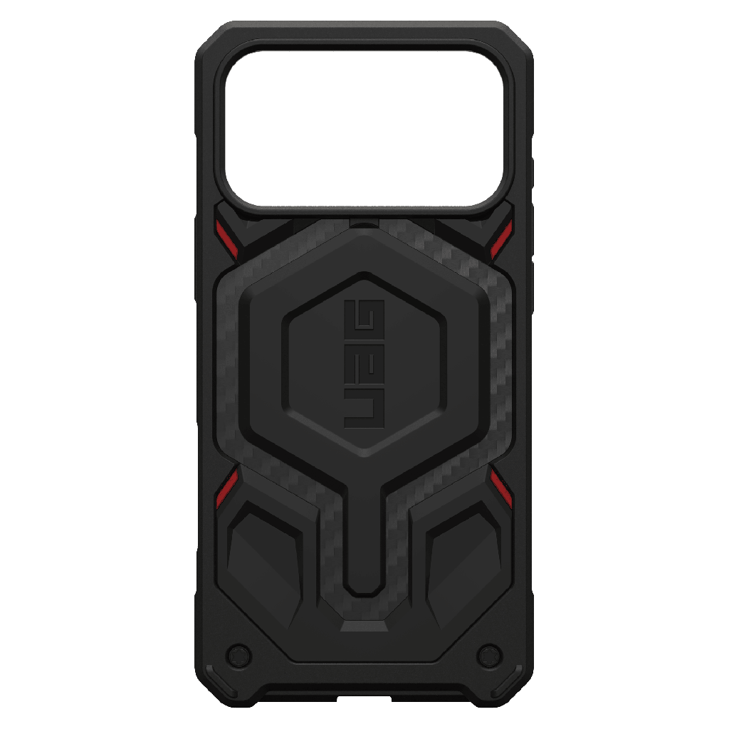 Urban Armor Gear Uag - Monarch Pro Case For Apple Iphone 17 Pro Max - Carbon Fiber Black And Red