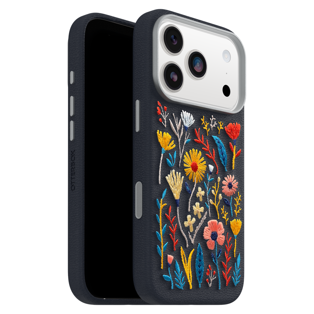 Otterbox - Symmetry Cactus Leather Embroidery Magsafe Case For Apple Iphone 17 Pro - Enchanted Garden