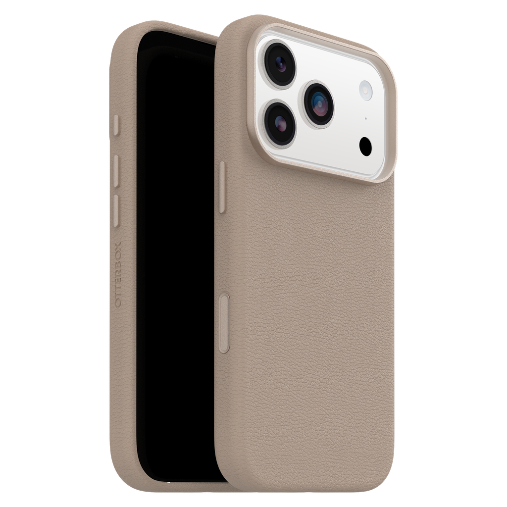 Otterbox - Symmetry Cactus Leather Magsafe Case For  Iphone 17 Pro -grey Comfort