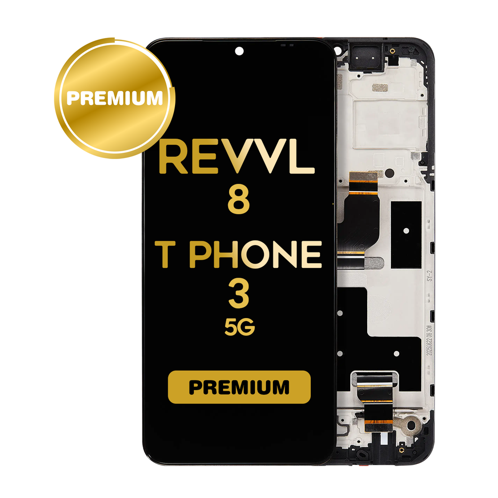 LCD Assembly With Frame For T-Mobile Revvl 8 / T Phone 3 5G (Premium) (All Colors)