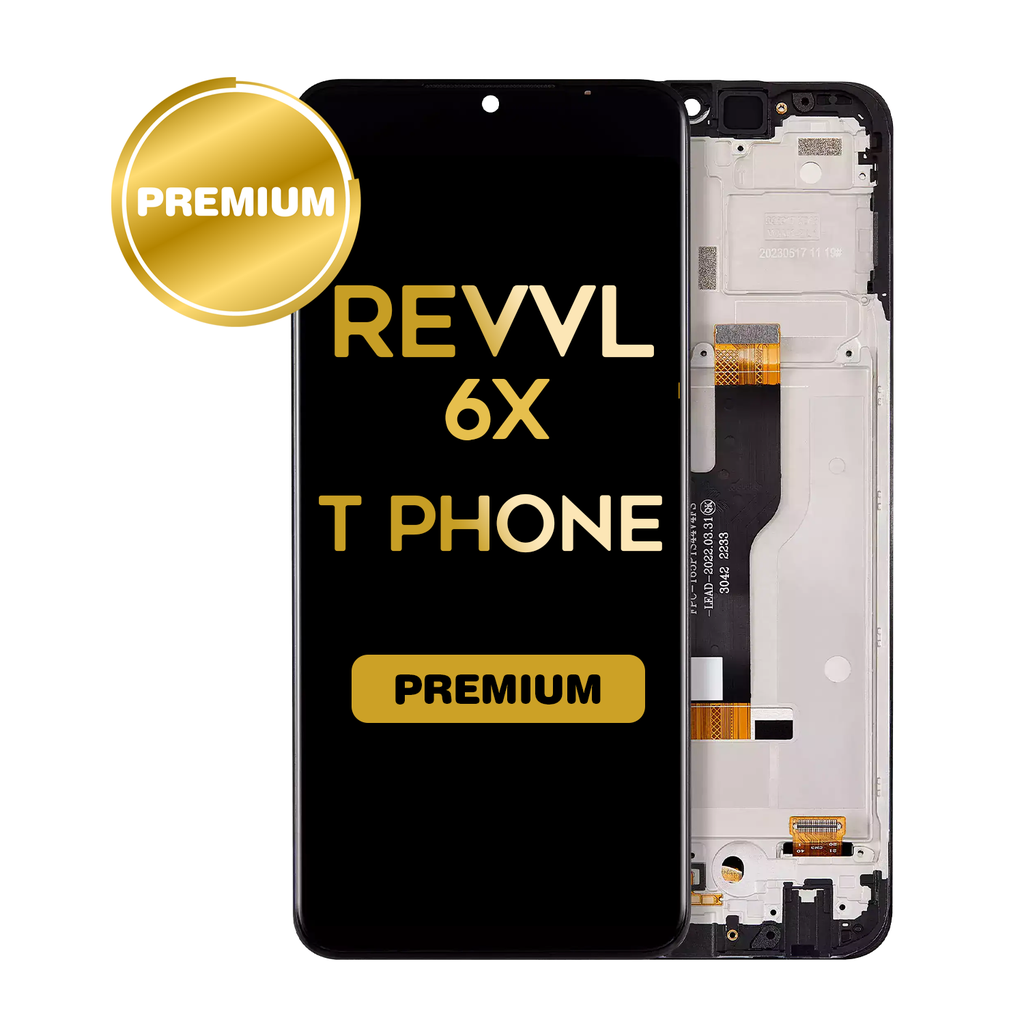 OLED Assembly With Frame For T-Mobile Revvl 6X 5G / T Phone (Premium) (All Colors)