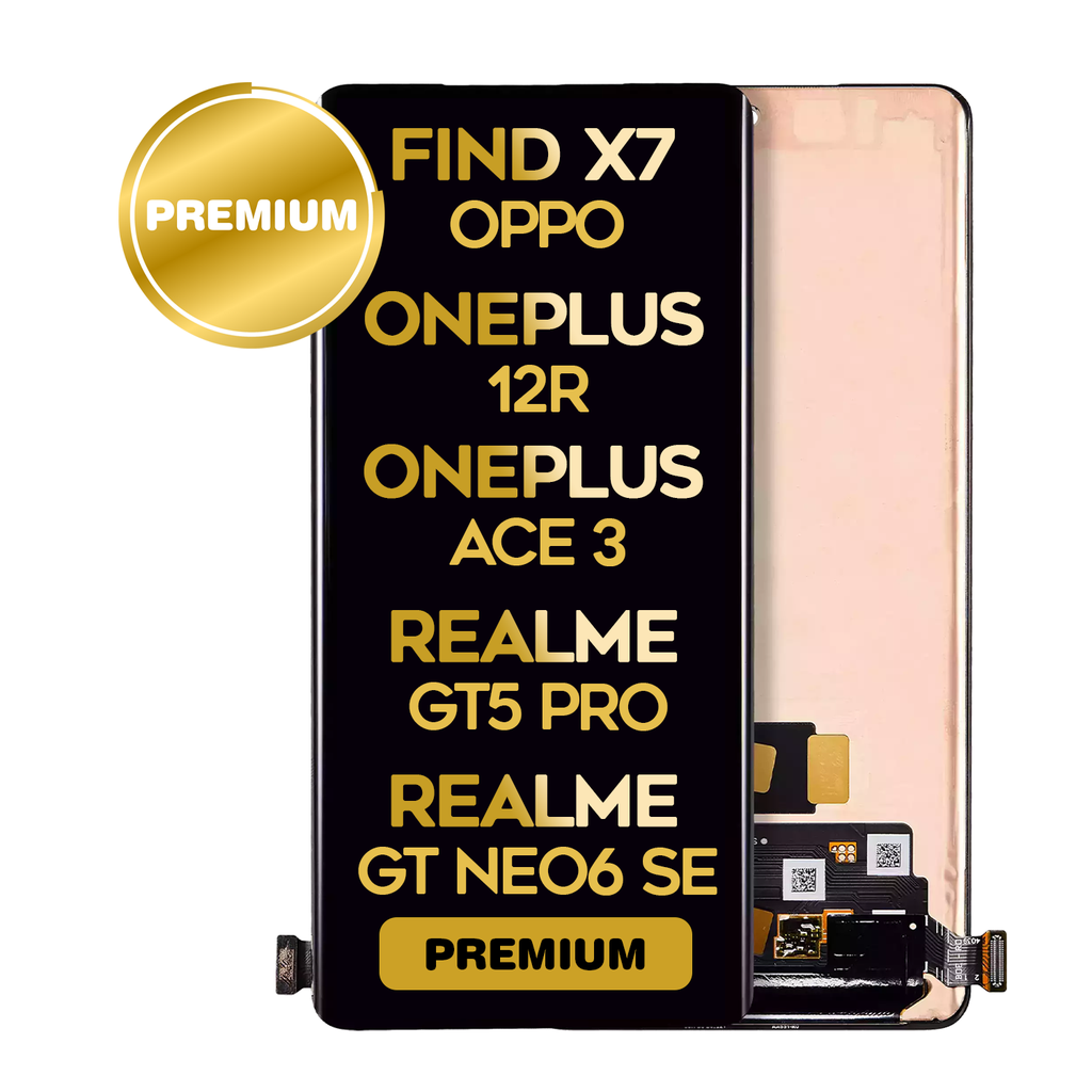 OLED Assembly Without Frame For OnePlus 12R 5G / OnePlus Ace 3 5G / OPPO Find X7 / Realme GT5 Pro / Realme GT Neo6 SE / Realme GT 6 (International Version) / Realme GT 6T / Realme GT Neo6 (Premium) (All Colors)
