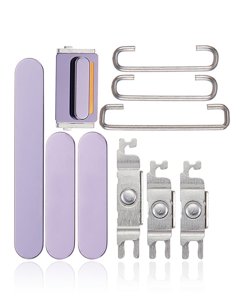 Hard Buttons (Power / Volume / Switch) For iPhone 14 Pro / 14 Pro Max (Deep Purple) (Premium)