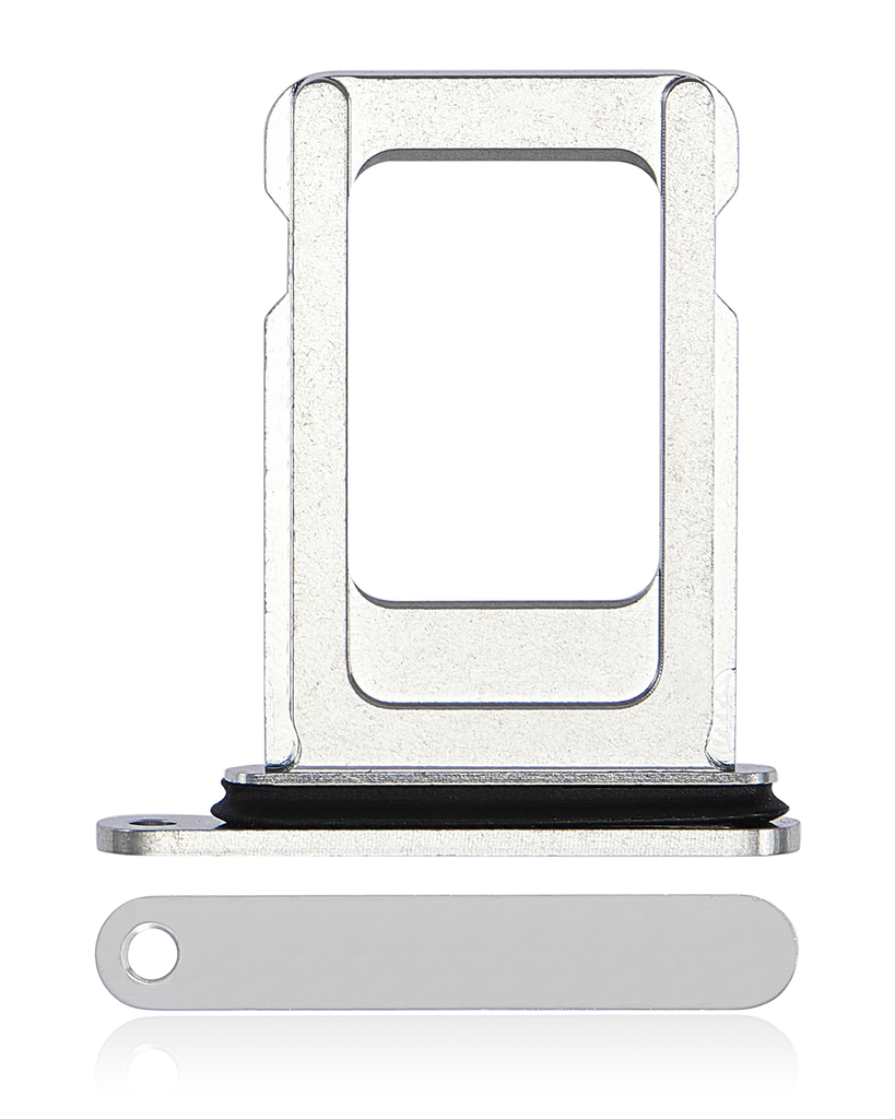 Single Sim Card Tray For iPhone 14 Pro / 14 Pro Max (Silver) (Premium)